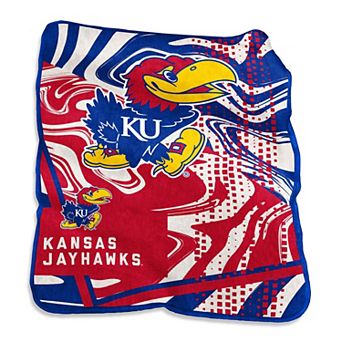 "Kansas Jayhawks 50"" x 60"" Swirl Raschel Throw Blanket"