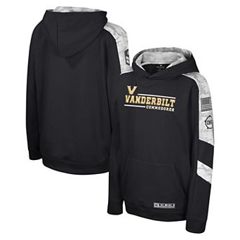 Youth Colosseum Black Vanderbilt Commodores OHT Military Appreciation Cyclone Digital Camo Pullover Hoodie
