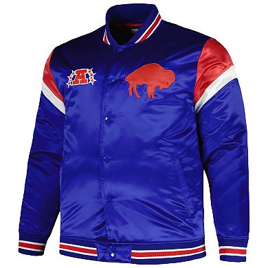 Men's Mitchell & Ness Royal Buffalo Bills Big & Tall Satin Full-Snap Jacket