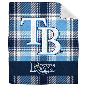 Pegasus Tampa Bay Rays 50" x 60" Plaid Flannel Sherpa Plush Blanket