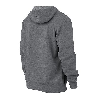 Men's New Era Heather Gray Philadelphia Eagles Retro Pullover Hoodie