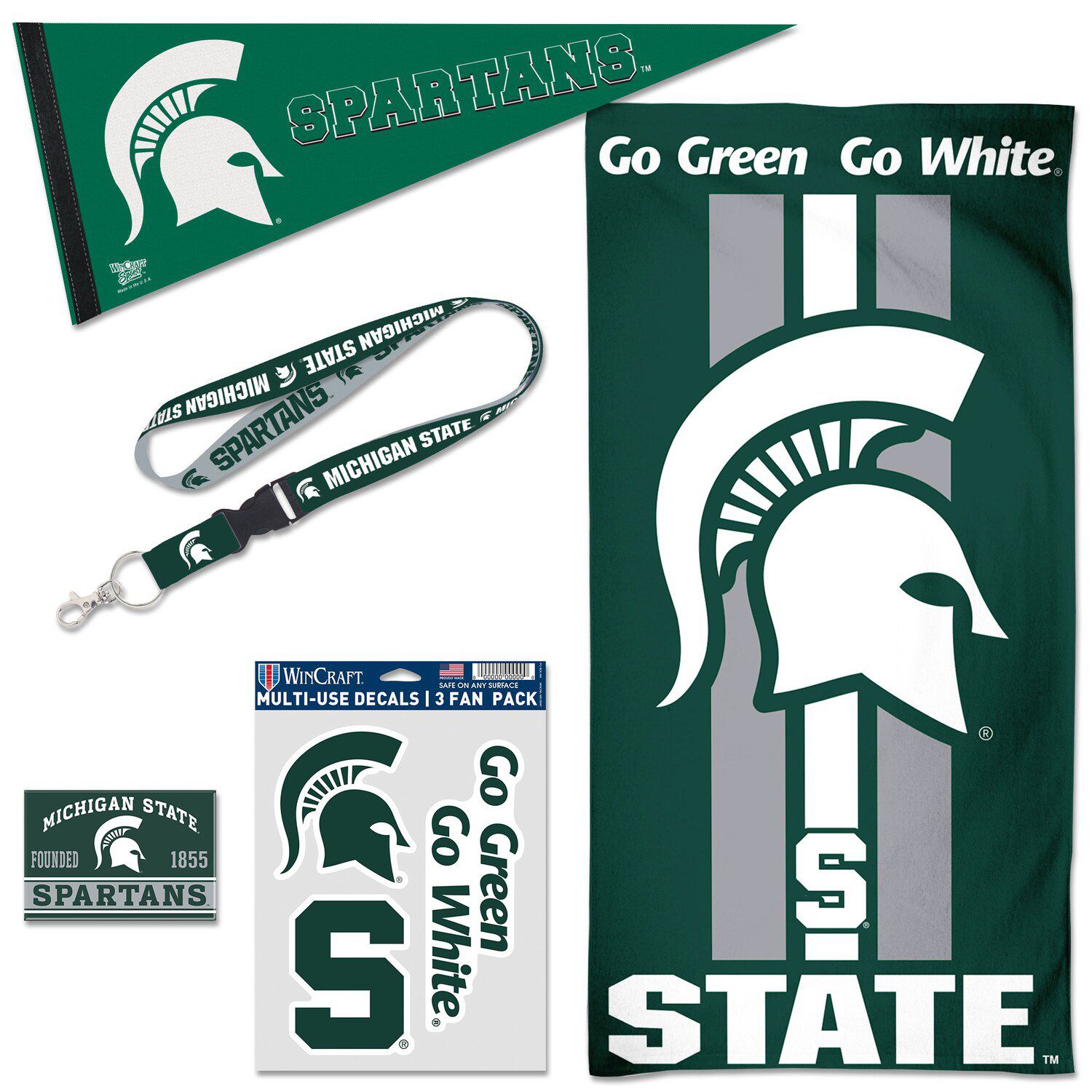 Wincraft Michigan State Spartans 4x5 Perfect Cut Decal - NCAA Licensed Vinyl Sticker