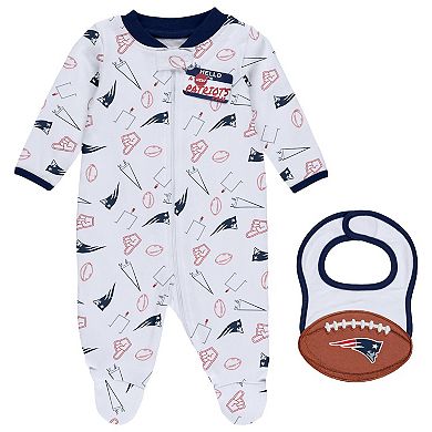 Newborn & Infant WEAR by Erin Andrews White New England Patriots Sleep ...