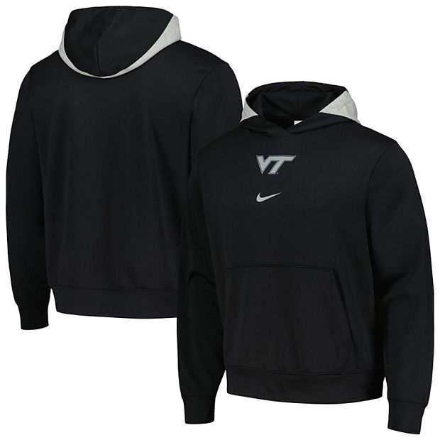 Men s Nike Black Virginia Tech Hokies Basketball Spotlight Performance Pullover Hoodie