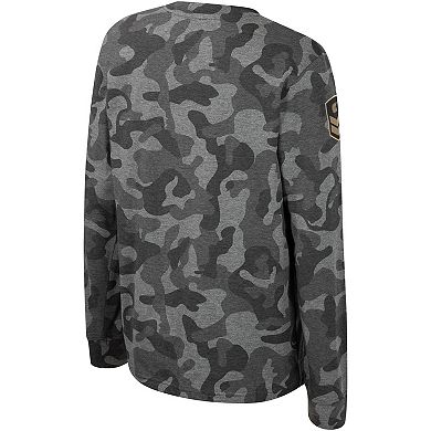 Youth Colosseum Camo Iowa Hawkeyes OHT Military Appreciation Dark Star Long Sleeve T-Shirt