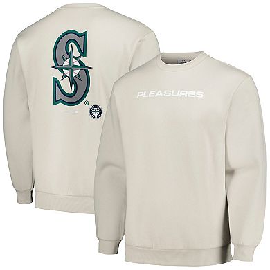 Men's PLEASURES Gray Seattle Mariners Ballpark Pullover Sweatshirt