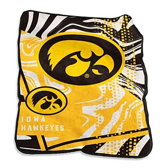 "Iowa Hawkeyes 50"" x 60"" Swirl Raschel Throw Blanket"