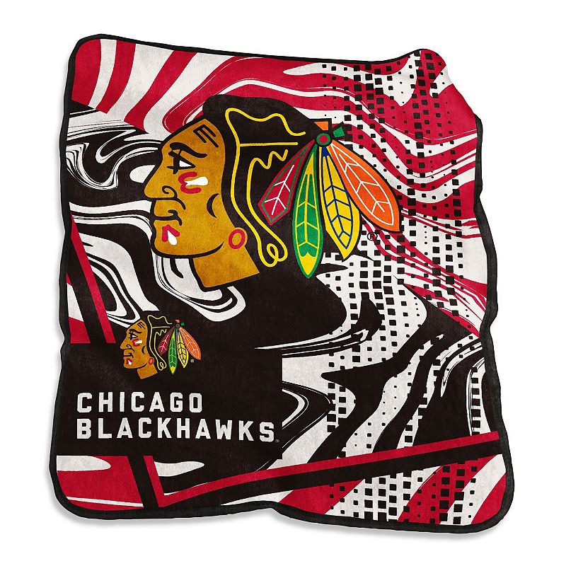 Chicago Blackhawks 50" x 60" Swirl Raschel Throw Blanket, Team