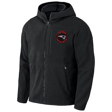 Men's NFL x Darius Rucker Collection by Fanatics Black New England Patriots Sherpa Full-Zip Hoodie