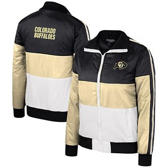 Women's The Wild Collective Gold Colorado Buffaloes Color-Block Puffer Full-Zip Jacket