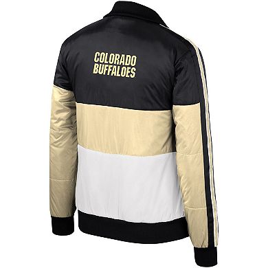 Women's The Wild Collective Gold Colorado Buffaloes Color-Block Puffer Full-Zip Jacket