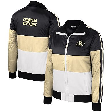 Women's The Wild Collective Gold Colorado Buffaloes Color-Block Puffer Full-Zip Jacket