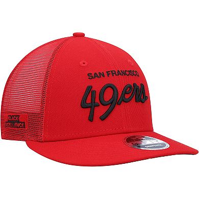 Men's New Era Scarlet San Francisco 49ers Black History Month 9FIFTY Snapback Hat