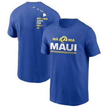 Men's Nike Royal Los Angeles Rams x Maui Relief T-Shirt
