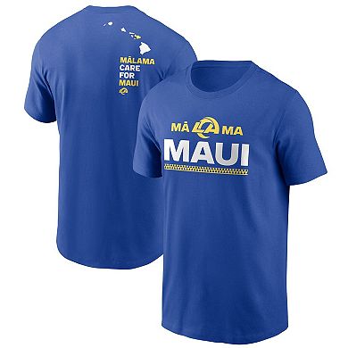 Men's Nike Royal Los Angeles Rams x Maui Relief T-Shirt