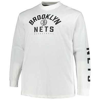 Men's Fanatics Branded Black/White Brooklyn Nets Big & Tall Short Sleeve & Long Sleeve T-Shirt Set