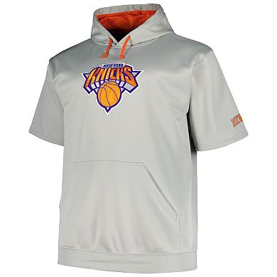 Men's Fanatics Branded Silver New York Knicks Big & Tall Logo Pullover Hoodie