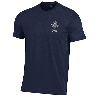 Men's Under Armour Navy Navy Midshipmen Silent Service Anchor T-Shirt