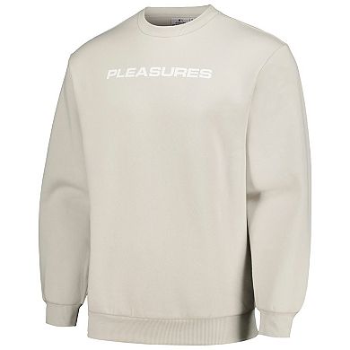 Men's PLEASURES Gray Los Angeles Angels Ballpark Pullover Sweatshirt