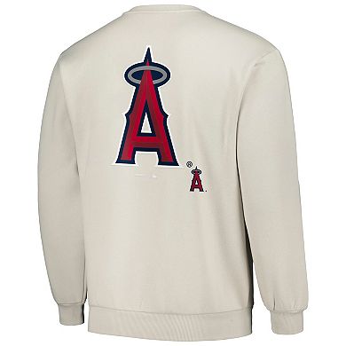 Men's PLEASURES Gray Los Angeles Angels Ballpark Pullover Sweatshirt