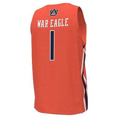 Men's Under Armour #1 Orange Auburn Tigers Replica Basketball Jersey