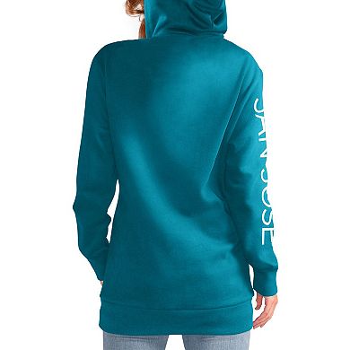 Women's G-III 4Her by Carl Banks Teal San Jose Sharks Overtime Pullover Hoodie