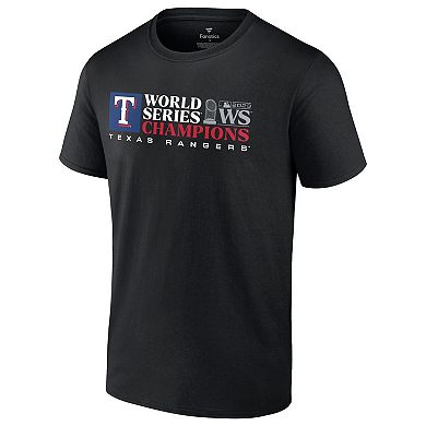 Men's Fanatics Branded Black Texas Rangers 2023 World Series Champions ...
