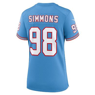 Women's Nike Jeffery Simmons Light Blue Tennessee Titans Player Jersey