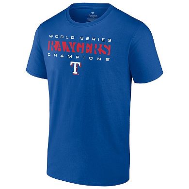 Youth Fanatics Branded Royal Texas Rangers 2023 World Series Champions Jersey Roster T-Shirt