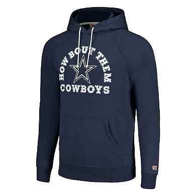 Men's Homage Navy Dallas Cowboys How 'Bout Them Hyperlocal Raglan Pullover Hoodie