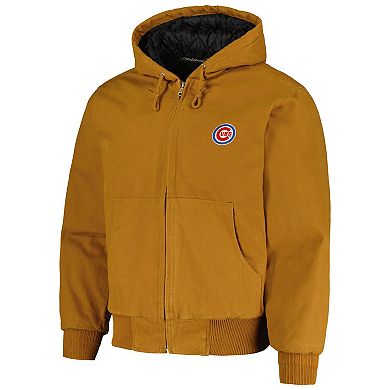 Men's Dunbrooke Brown Chicago Cubs Dakota Work Full-Zip Hoodie Jacket