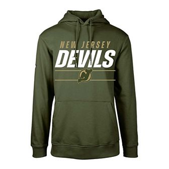 Youth Levelwear Olive New Jersey Devils Podium Fleece Pullover Hoodie