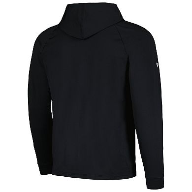 Men's Levelwear Black Chicago Bulls Performance Long Sleeve Hoodie T-Shirt
