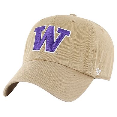 Men's '47 Khaki Washington Huskies Clean Up Adjustable Hat