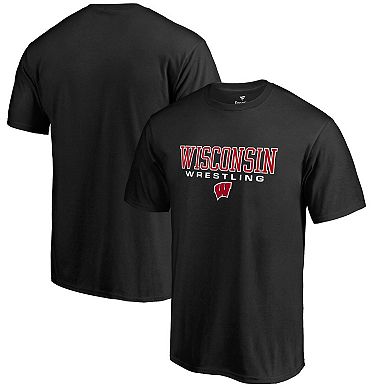 Men's Fanatics Branded Black Wisconsin Badgers True Sport Wrestling T-Shirt