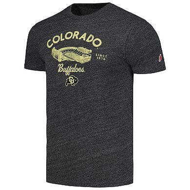 Men's League Collegiate Wear Heather Charcoal Colorado Buffaloes Stadium Victory Falls Tri-Blend T-Shirt