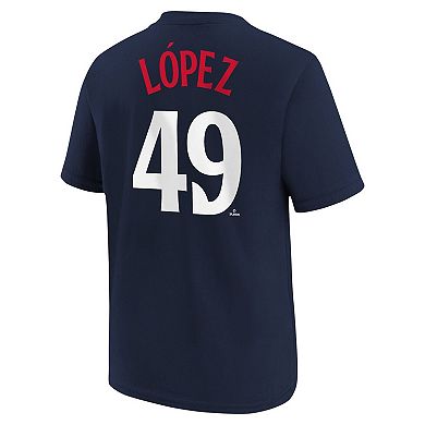 Youth Nike Pablo Lopez Navy Minnesota Twins Name & Number T-Shirt