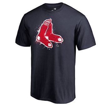 Men's Fanatics Branded Navy Boston Red Sox Splatter Logo T-Shirt