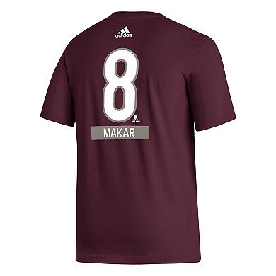 Men's adidas Cale Makar Burgundy Colorado Avalanche Fresh Name & Number T-Shirt