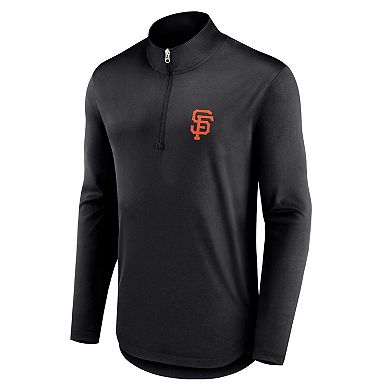 Men's Fanatics Branded Black San Francisco Giants Quarterback Quarter-Zip Top