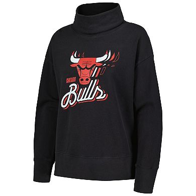 Women's Levelwear Black Chicago Bulls Sunset Pullover Sweatshirt