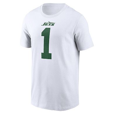 Men's Nike Ahmad Sauce Gardner White New York Jets Legacy Player Name & Number T-Shirt