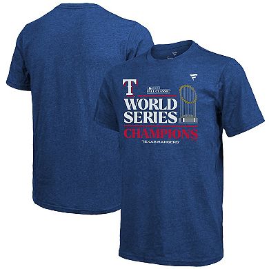 Men's Fanatics Branded Royal Texas Rangers 2023 World Series Champions Locker Room Tri-Blend T-Shirt