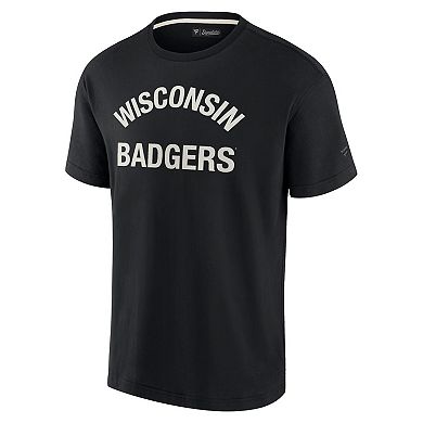 Unisex Fanatics Signature Black Wisconsin Badgers Super Soft Short Sleeve T-Shirt