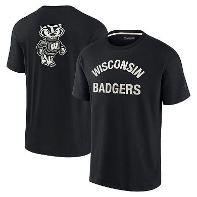 Unisex Fanatics Signature Black Wisconsin Badgers Super Soft Short Sleeve T-Shirt