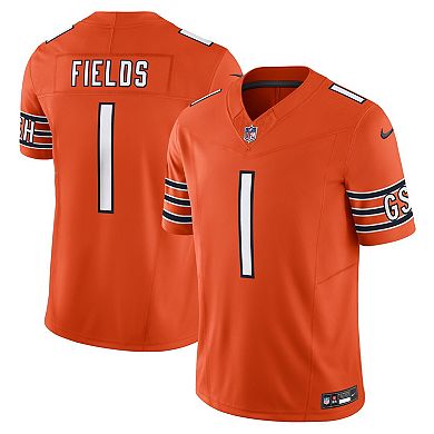 Men's Nike Justin Fields Orange Chicago Bears Vapor F.U.S.E. Limited Jersey