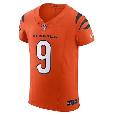 Men's Nike Joe Burrow Orange Cincinnati Bengals Vapor F.U.S.E. Elite Jersey