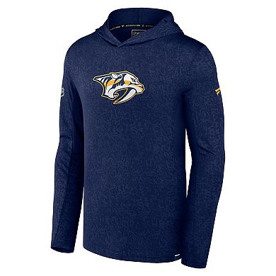 Men's Fanatics Branded Navy Nashville Predators Authentic Pro Lightweight Pullover Hoodie