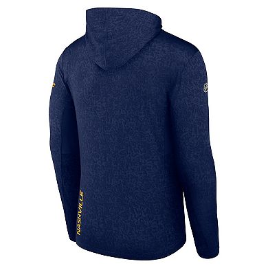 Men's Fanatics Branded Navy Nashville Predators Authentic Pro Lightweight Pullover Hoodie