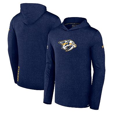 Men's Fanatics Branded Navy Nashville Predators Authentic Pro Lightweight Pullover Hoodie